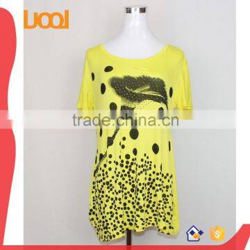 Good Prices 2015 New Style flower pattern printing loose fit Blouse & tops