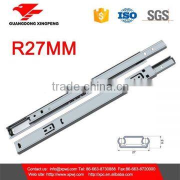 27mm width two fold drawer slide with ball bearing slide