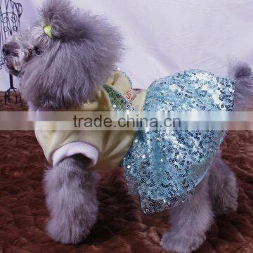 new design dog clothes spring summer Sequins yarn rabbit shaped dog skirts with hoody velvet material dog apparels