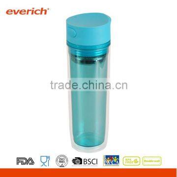 Everich Double Wall Tritan Bottle With ss Infuser and Press Lid photo-3