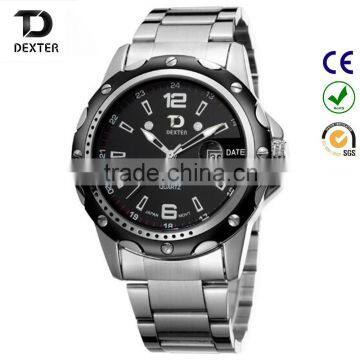 quartz stainless steel watch water resistant for men