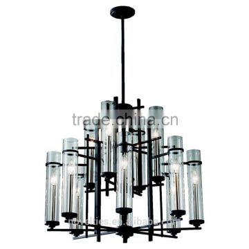 Excellent Crafts Chandelier Lighting Antique Candle Edison Lights and Hand Blown Sleek Sparkling Glass Surrounds