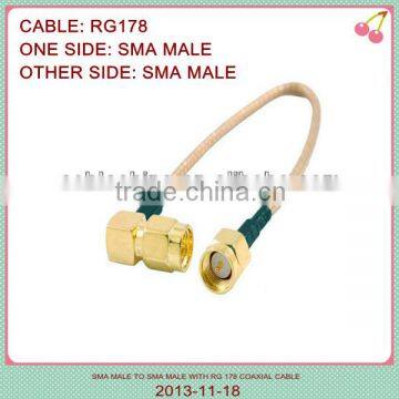 RG178/316 SMA Right angle male to SMA female RF Coaxial Cable Assembly