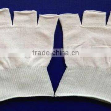 Nylon knitted glove, fingerless 13 gauge