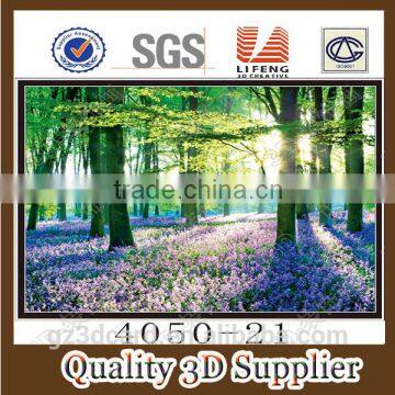 New arrival 3d lenticular picture of trees from Guangzhou manufacture factory 2016