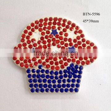 Hot selling factory price rhinestone button in stock (btn-5596)