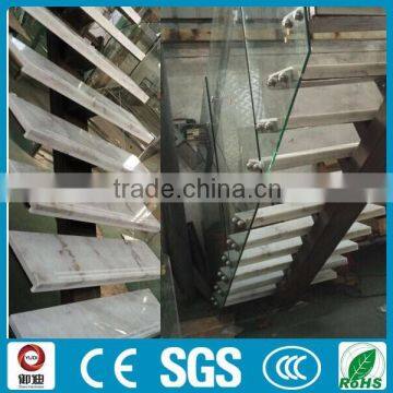 DIY Marble Stone Treads Single Iron Stringer Straight Stairs photo-5