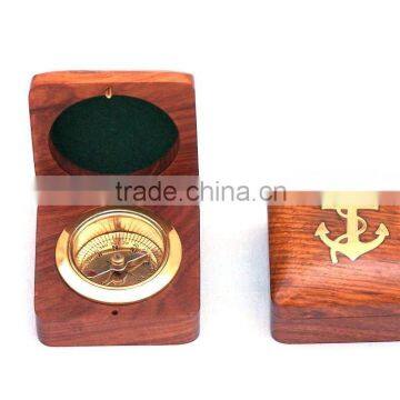 beautiful Hampton Nautical Rosewood Desk Compass-Desk Compass with Rosewood Box 13425