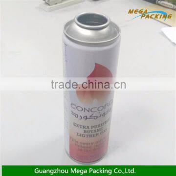 Safety Butane Gas Tinplate Aerosol Can