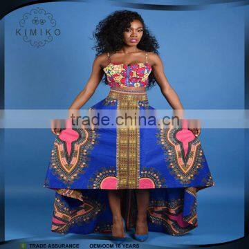 Hot Sale Fashion Sexy African Spaghetti Strap Dress, African Dashiki Print Maxi Dress