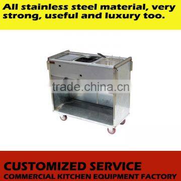 Commercial Stainless Steel Multifunctional Snack Car With Griddle ,fryer and Oden photo-2