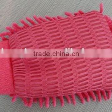 Chenille cleaning car wash mitt