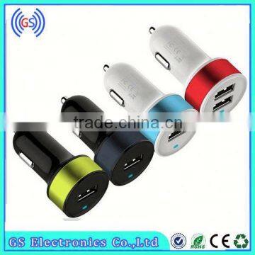 for iphone 6 car charger 5V 2.1A Dual USB Car Charger With LED Chian Supplier