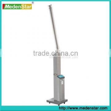 Medical sterilizing Double-Tube Stainless Steel UV Lamp Trolley with infrared Sensing