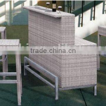 outdoor patio leisure resin outdoor rattan bar chair with table Sets