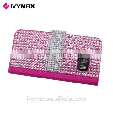 IVYMAX 2016 Lady Style Diamond Bling Leather Wallet Case for Samsung Galaxy S7/G930 photo-6