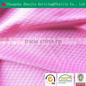 2016 wholesale polyester jacquard mesh single jersy fabric for sportswear Oeko-Tex100 certificated