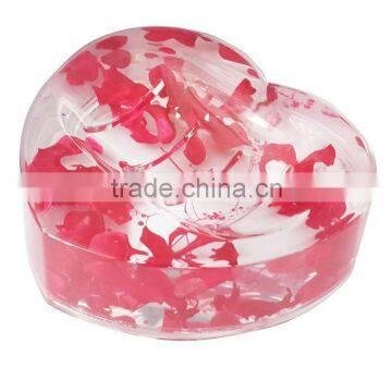 Acrylic Transparent Heart-shaped soap box with the leachate accessories