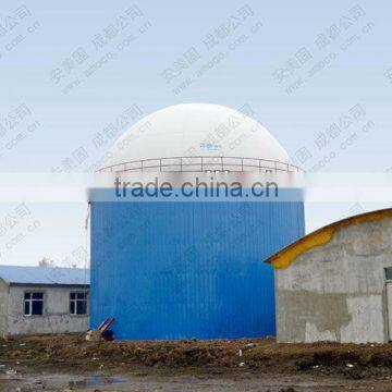 Domestic gas container on gas digester