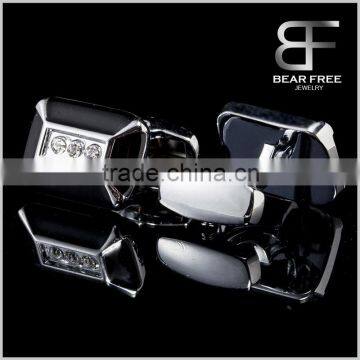 Unique Design Business Enamel Shirts Cufflinks With CZ photo-2