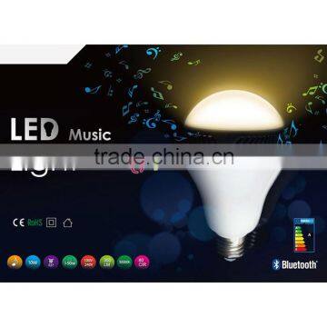 E27 5W 350LM RGB Colorful Light Smart LED Stereo Music Light Bulb With Bluetooth Speaker