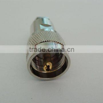 UHF male RF coaxial adapter connector