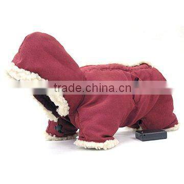 heating pet jacket with rechargeable battery for Outdoor