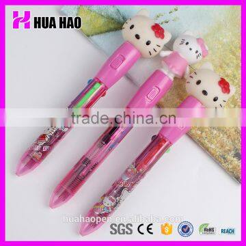 cute hello kitty plastic pen with custom lovely ball pen for kids