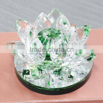 Elegant Crystal flowers glass lotus flower for wedding decorations