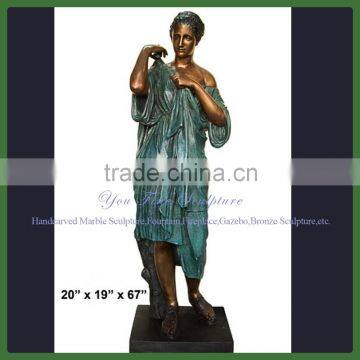 Modern Woman Decorative Bronze Outdoor Statues