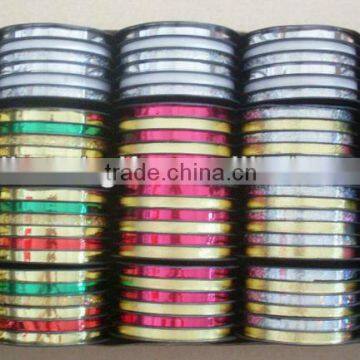 HOT SALE ! 20 Rolls 6 Channels Metallic Poly Curly Present Wrapping Ribbon