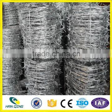 Double Strands With Four Barbs Reversed Twist With BWG10X12 Gauge Barbed Wire Fence photo-3