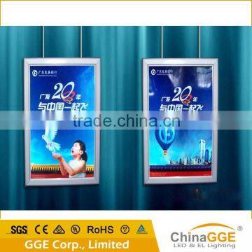 High brightness snap hanging LED acrylic photo frame display board double sides aluminum box sign