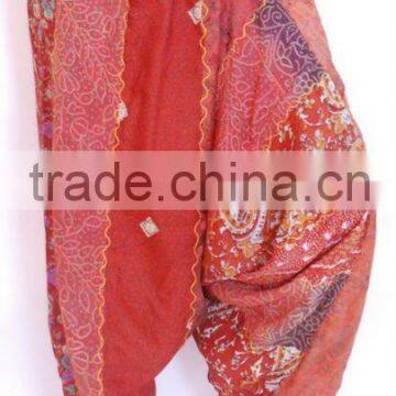 2103 silk panel Aladdin harem Pants sari Yoga Pants Harem Trouser