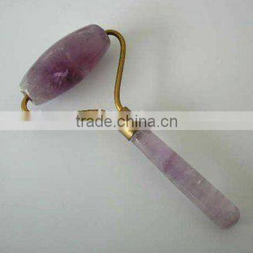 Natural Rock Amythest Rolling Massage Wand photo-1