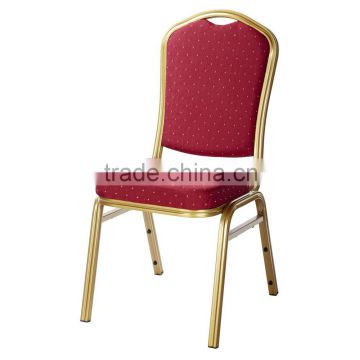 used hotel furniture cheap metal frame fabric banquet stacking chair for sale (YC601)