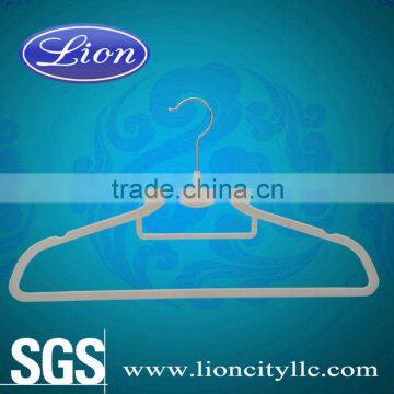LEC-F5032 nonslip flocked hangers with notch