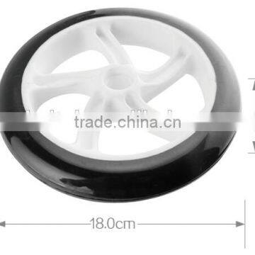 7 inches 180mm *30mm rubber pu wheel