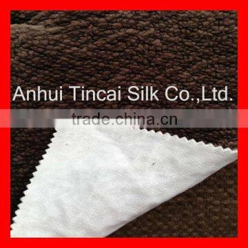 Polyester Velboa Laminated Sofa Fabric