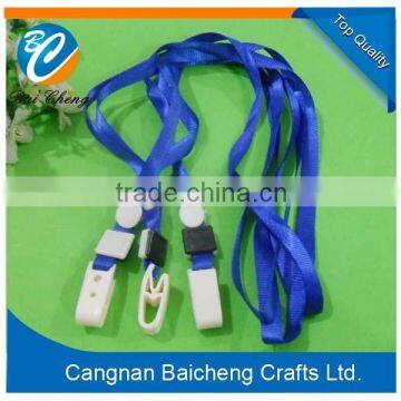 cheap polyester lanyard with ID badge holder no minimum order for business meeting made by factory directly