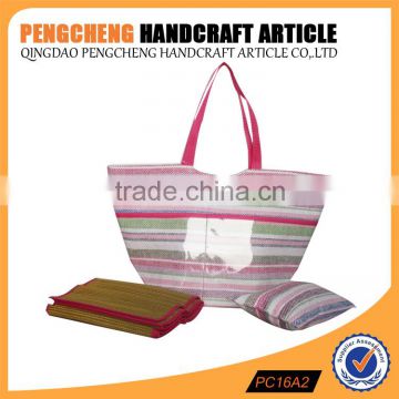 Paper straw material beach bag