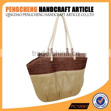 Personality crochet jute bag