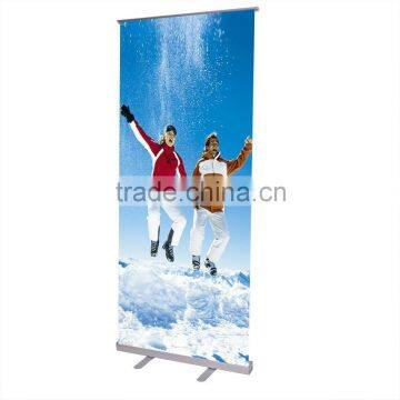 Customized Exhibition roll up banner poster display aluminum roller banner,aluminum display stand