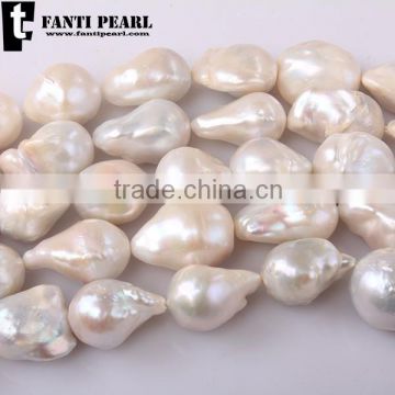 white baroque pearl necklaces fashion design necklaces 15-16mm AA+ good luster baroque pearls