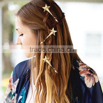 Gold star fancy hair pin