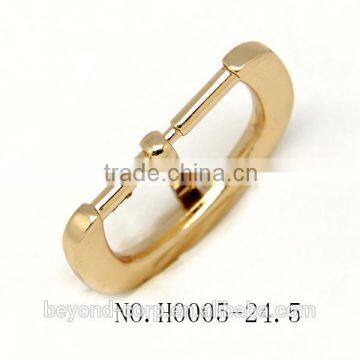 24.5MM D Shape Handbag Buckle in Gold Finish photo-3