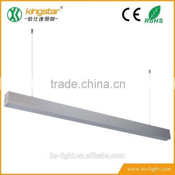 2016 HOT sale 50W cleaning luminaire 1200mm square-shaped linear led hanging light 85lm/w from Kingstar factory China