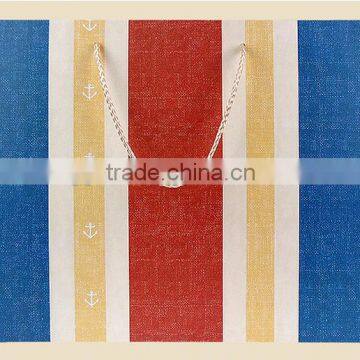 Stripe style shopping paper bag/ colorfull paper bag