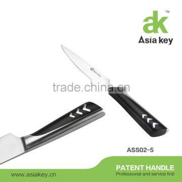 6Pcs Perfect Unique Design Stainless Steel Kitchen Knife Set With Patent Handle photo-6