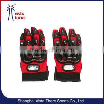 High quality red colour custom fashion full finger sports Pro cycling glove 2014